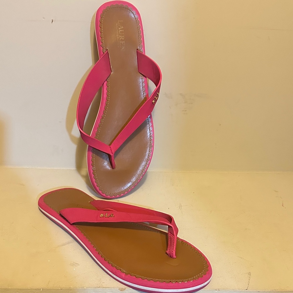Lauren by Ralph Lauren pink sandals. Size 10